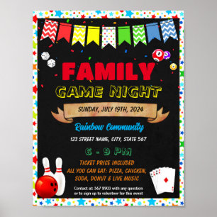 Ereignisvorlage "Family Game Night" Poster