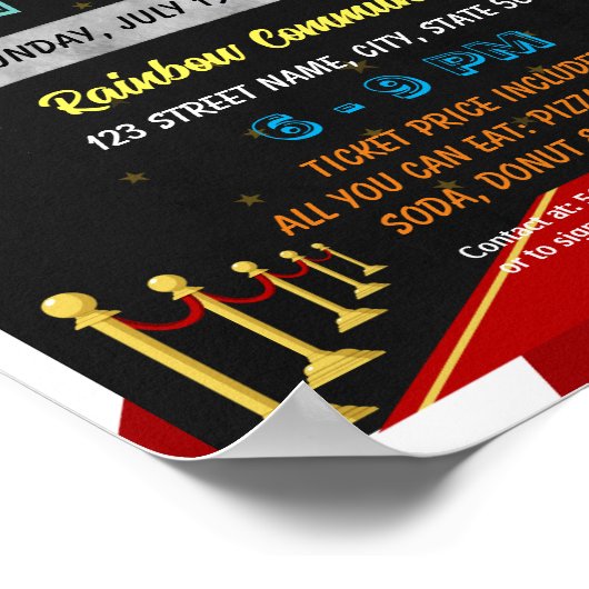 Ereignisvorlage für Kinoabend Poster (Ecke)