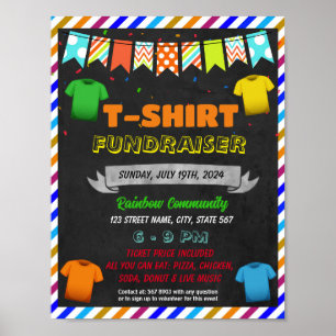 Ereignisvorlage für T - Shirt-Fundraiser Poster