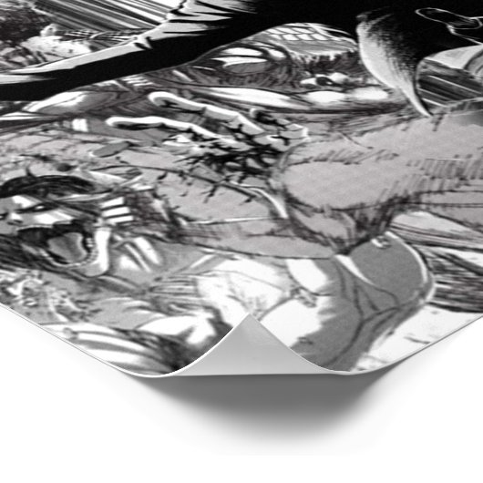 Eren Jaeger Manga Collage Poster (Ecke)