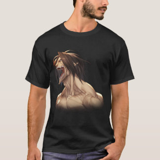 Eren Jeager in Titan Form Aufkleber T-Shirt