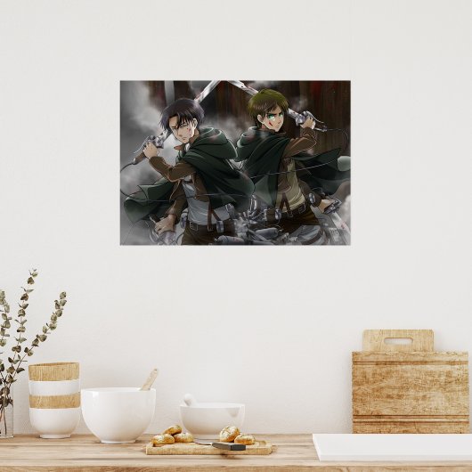 Eren und Levi Poster (Küche)