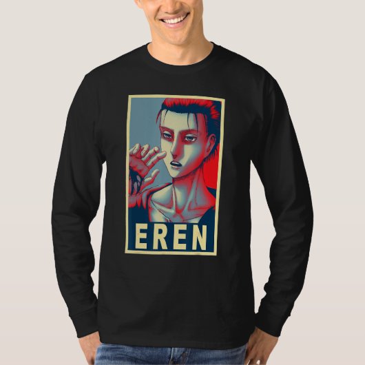 Eren Yeager Poster T-Shirt (Vorderseite)