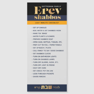 Erev Shabbos Checkliste Magnetische Erinnerung Magnetkarte