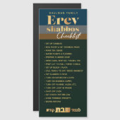 Erev Shabbos Checkliste Magnetische Erinnerung Magnetkarte (Vorne/Hinten)