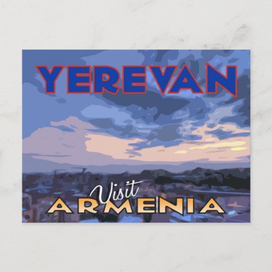 Erewan, Besuch Armenien auf Postkarte (Vorderseite)