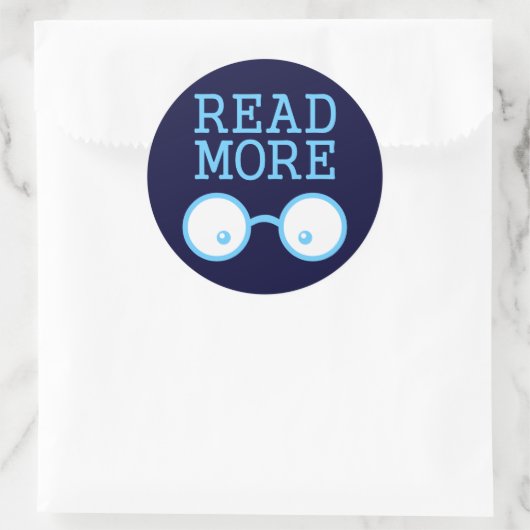 Erfahre Mehr Runder Aufkleber (Tasche)