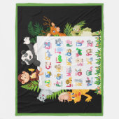 Erfahren Sie Alphabet & Animals Bildung Fleece Bla (Vorderseite)