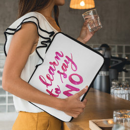 Erfahren Sie, nein zu sagen - pink Laptopschutzhülle