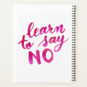 Erfahren Sie, nein zu sagen - pink Planer (Rückseite)