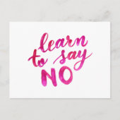 Erfahren Sie, nein zu sagen - pink Postkarte (Vorderseite)