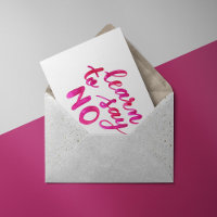 Erfahren Sie, nein zu sagen - pink