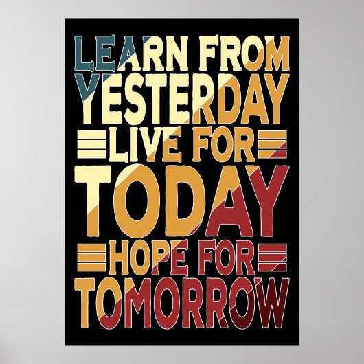 Erfahren Sie von gestern live for Today Poster (Vorne)