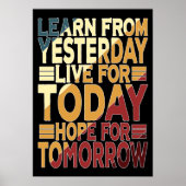 Erfahren Sie von gestern live for Today Poster (Vorne)