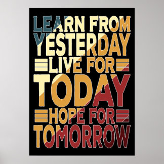Erfahren Sie von gestern live for Today Poster