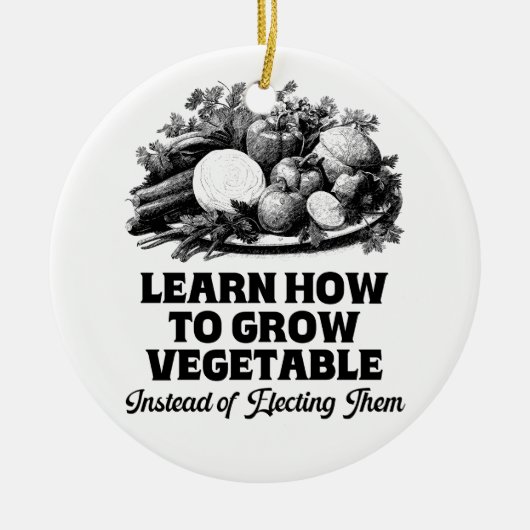 Erfahren Sie, wie man Gemüse anbaut, anstatt sich Keramik Ornament (Vorne)