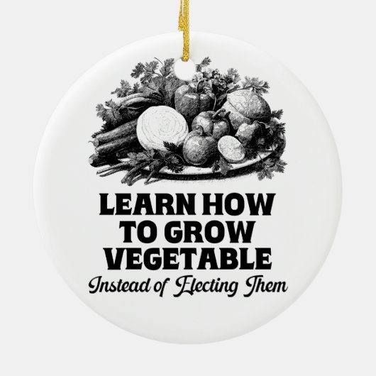 Erfahren Sie, wie man Gemüse anbaut, anstatt sich Keramik Ornament (Hinten)