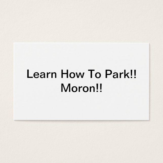 Erfahren Sie, wie man Moron parkt (Vorderseite)