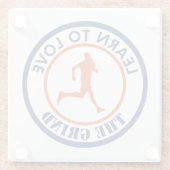 Erfahren Sie, wie Sie den Grind in Liebe bringen Glasuntersetzer (Rückseite)