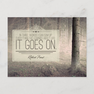 Erfahren über das Leben Postkarte