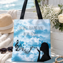 Erfahrener Hintergrund der Blue Sky Typografie Tasche