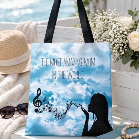 Erfahrener Hintergrund der Blue Sky Typografie Tasche