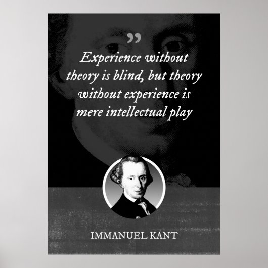 Erfahrung ohne Theorie ist blind Poster (Vorne)