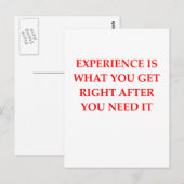 Erfahrung Postkarte (Vorne/Hinten)