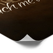 "Erfahrungen lehren Weisheit" Motivation Affirmati Poster (Ecke)