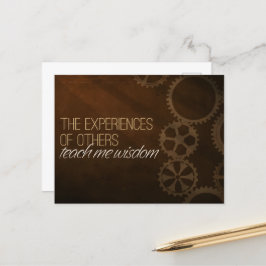 "Erfahrungen lehren Weisheit" Motivation Affirmati Postkarte