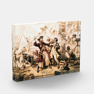 Erfasse den Piraten Blackbeard, Queen Anne's Reven Fotoblock