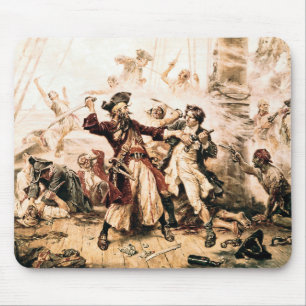 Erfasse den Piraten Blackbeard, Queen Anne's Reven Mousepad