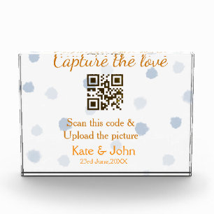 Erfasse die Liebe, füge QR-Scan-Bild hochzuladen b Fotoblock
