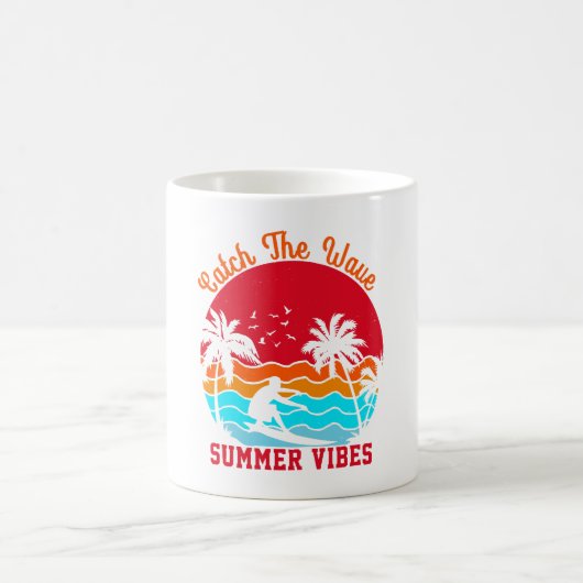 Erfasse die Sommerstimmung der Welle Kaffeetasse (Mittel)
