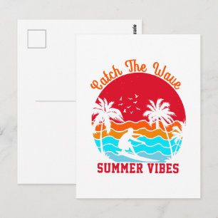 Erfasse die Sommerstimmung der Welle Postkarte