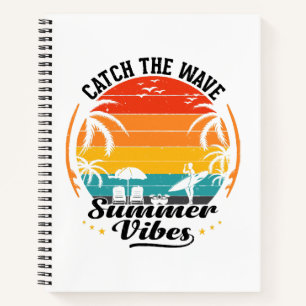 Erfasse die Sommerwelle Vibes Notizblock