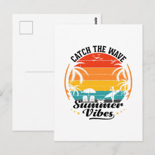 Erfasse die Sommerwelle Vibes Postkarte