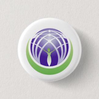 Erfassen Sie den Frauen-globalen Matrix-Logo-Knopf Button