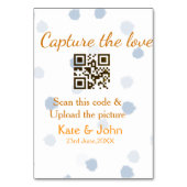 Erfassen Sie die Liebe QR-Scan-Bild hochladen blau Tischnummer (Rückseite)