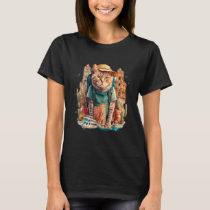 Erfassen Sie Ihre Abenteuer mit dem Tourist Cat De T-Shirt