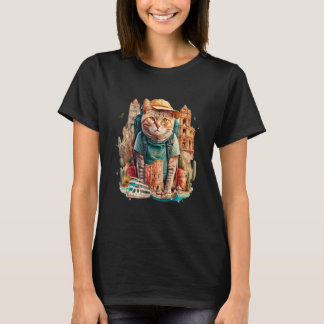 Erfassen Sie Ihre Abenteuer mit dem Tourist Cat De T-Shirt