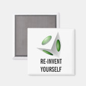 Erfinden Sie Ihre selbst Motivierend Nachricht neu Magnet (Vorderseite/Rückseite)