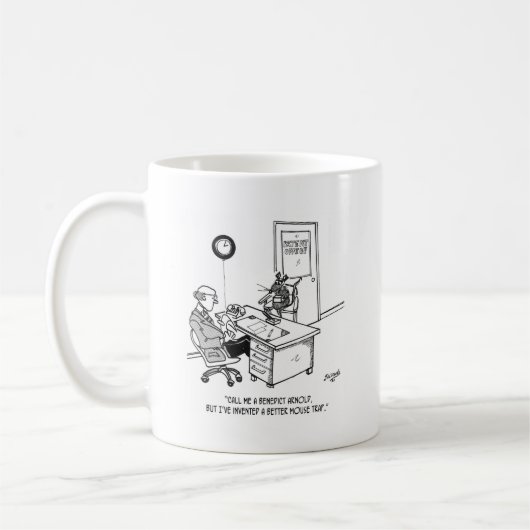 Erfinder-Cartoon 1932 Kaffeetasse (Links)