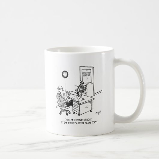 Erfinder-Cartoon 1932 Kaffeetasse (Rechts)