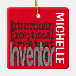 Erfinder Extraordinaire CUSTOM Keramikornament