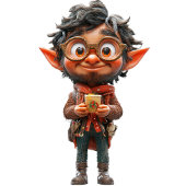 Erfinder Weihnachtself Keramik Ornament