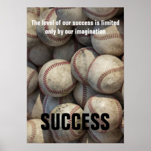 Erfolg Baseball Inspiration Motivierend Poster