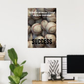 Erfolg Baseball Inspiration Motivierend Poster (Heimbüro)
