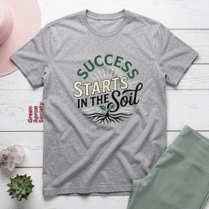 Erfolg beginnt im Boden - Inspirierendes Gärtnern Tri-Blend Shirt