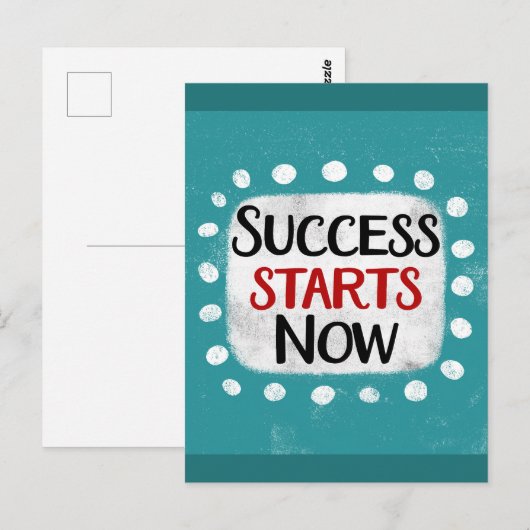 Erfolg beginnt jetzt Postkarte (Vorne/Hinten)